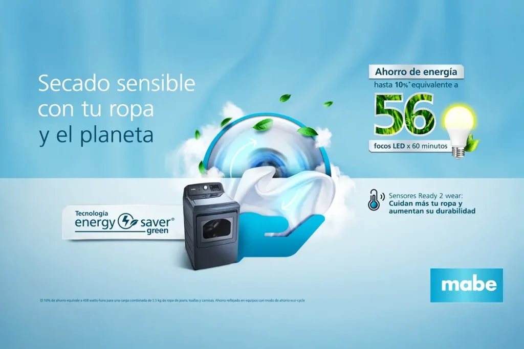 mabe incorpora nuevas tecnologías de ahorro energético y sanitización en su línea de secadoras